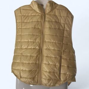 Tan Puffer Vest Joy Lab L